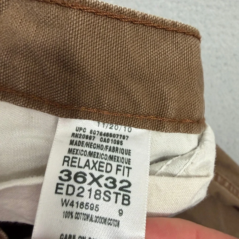 Vintage Dickies Pants 36x32 Brown Relaxed Fit Carpenter Workwear Canvas Work - Picture 4 of 10